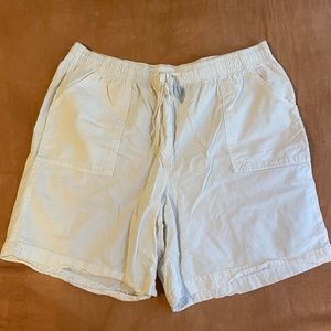 White Cotton Shorts